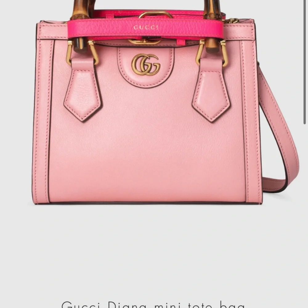 NEW GUCCI DIANA BAMBOO TOTE WITH REMOVABLE STRAPS PINK RETAIL $2750 - Picture 6 of 6